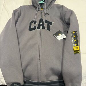 CAT FLEECED LINED FULL ZIP HOODIE